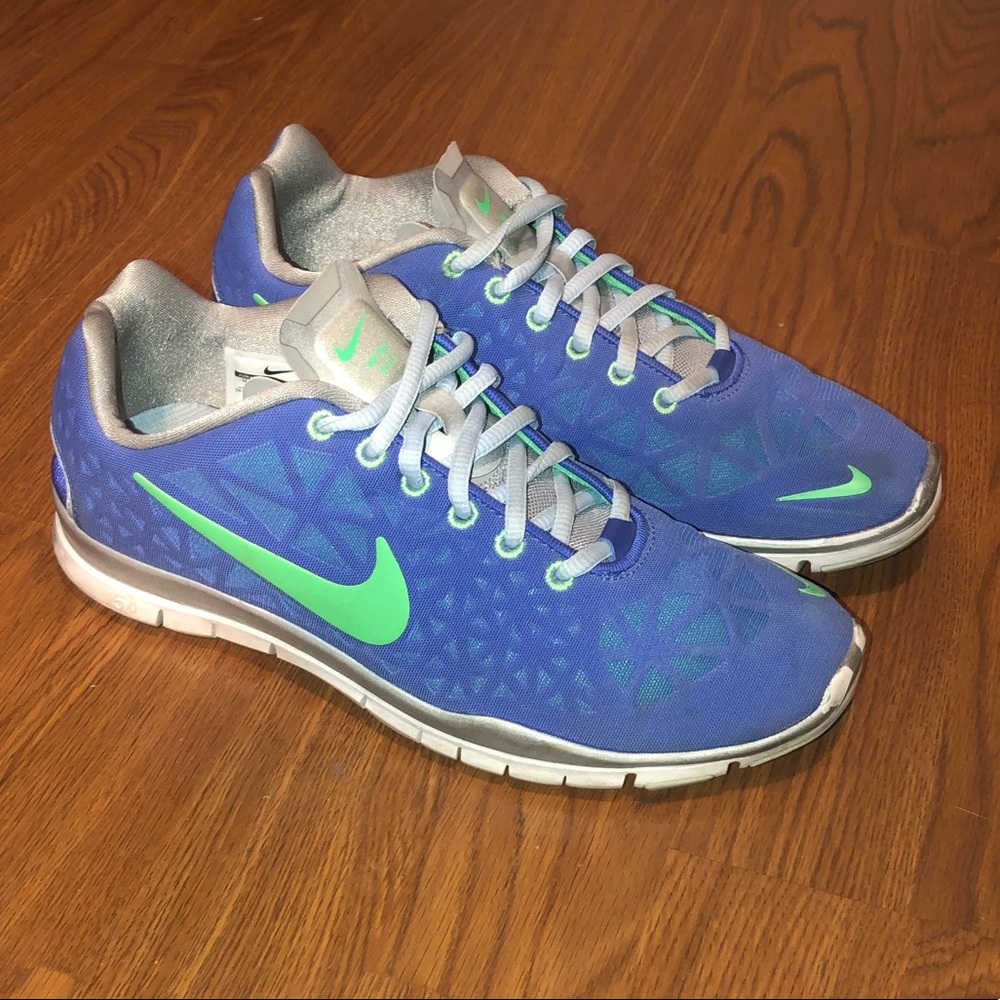 Nike blue and green sneakers